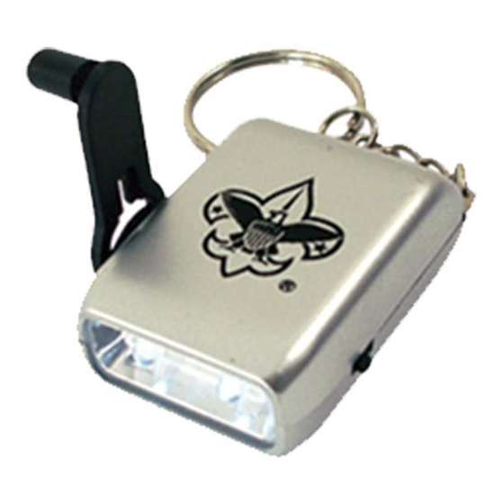Picture of Mini Dual LED Dynamo Flashlight w/ Keyring & SA® Branding -- Assorted Colors